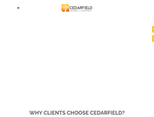 Tablet Screenshot of cedarfielddesign.com